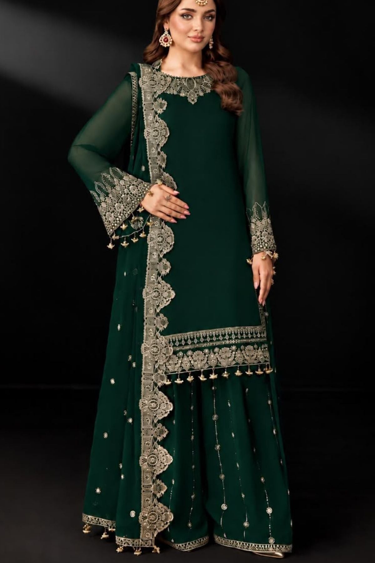 Alizeh Luxury Chiffon Embroidered 3-Piece Suit