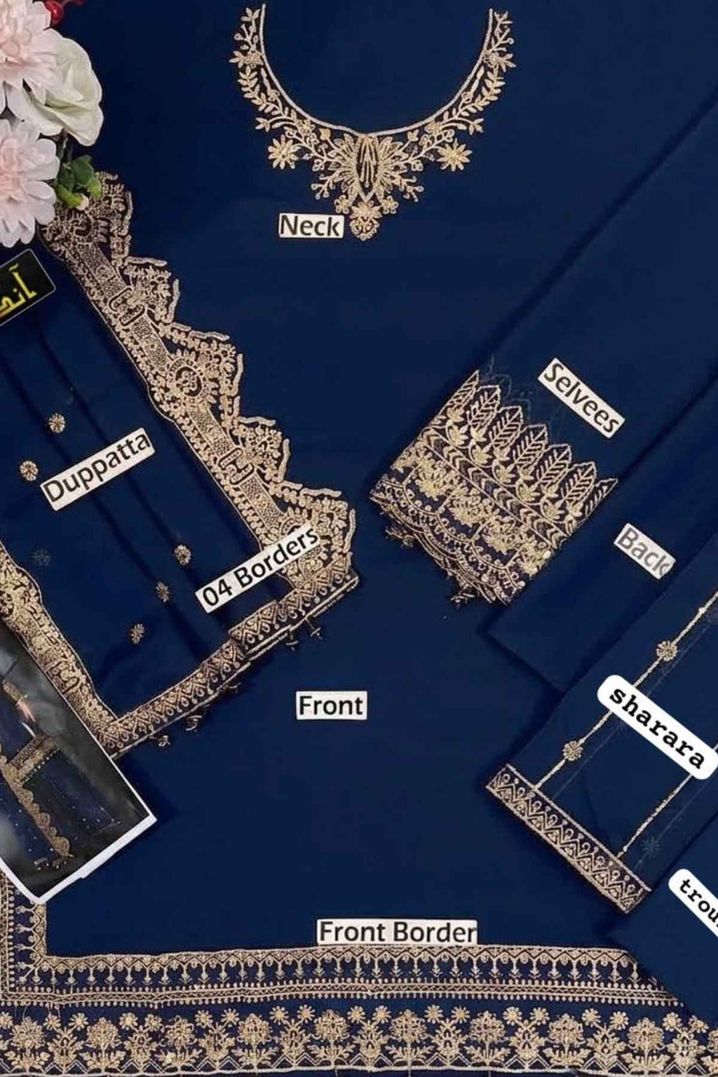 Alizeh Luxury Chiffon Embroidered 3-Piece Suit
