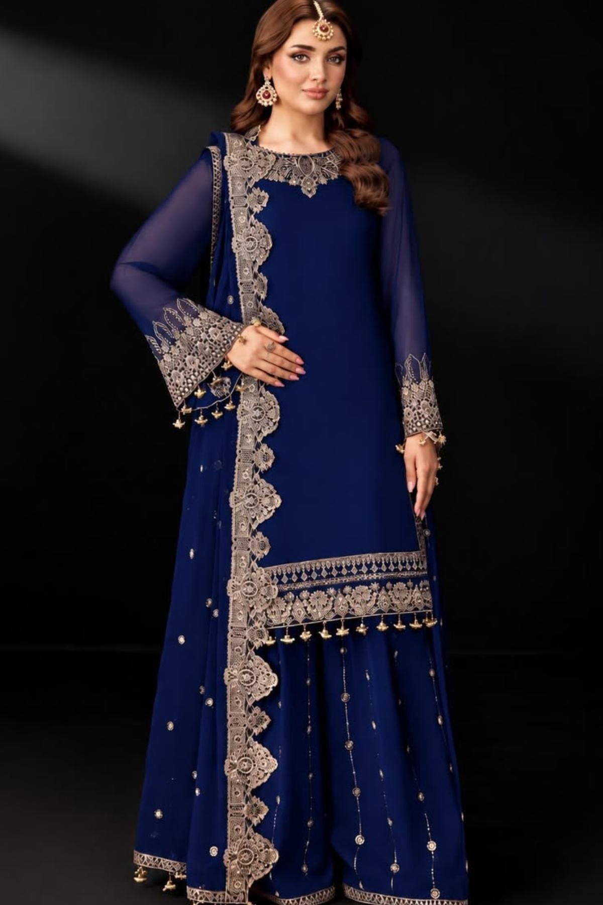 Alizeh Luxury Chiffon Embroidered 3-Piece Suit