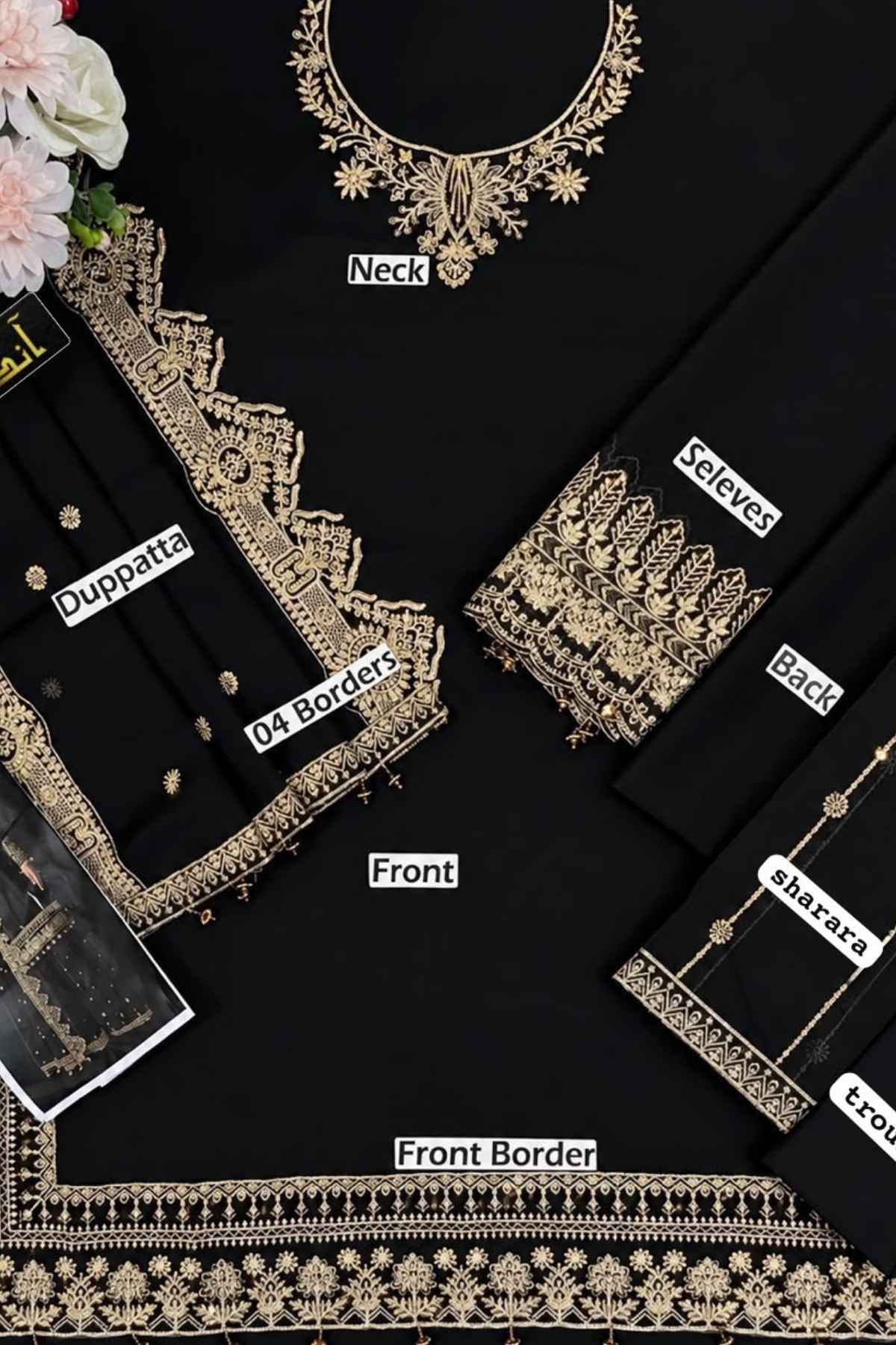 Alizeh Luxury Chiffon Embroidered 3-Piece Suit