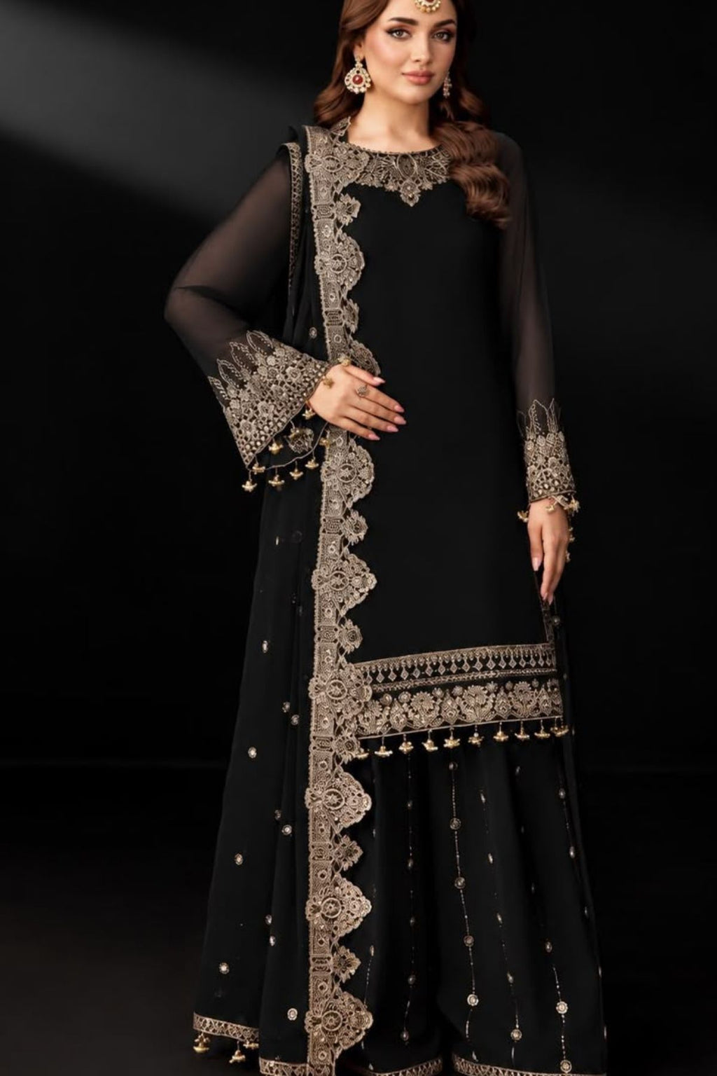 Alizeh Luxury Chiffon Embroidered 3-Piece Suit