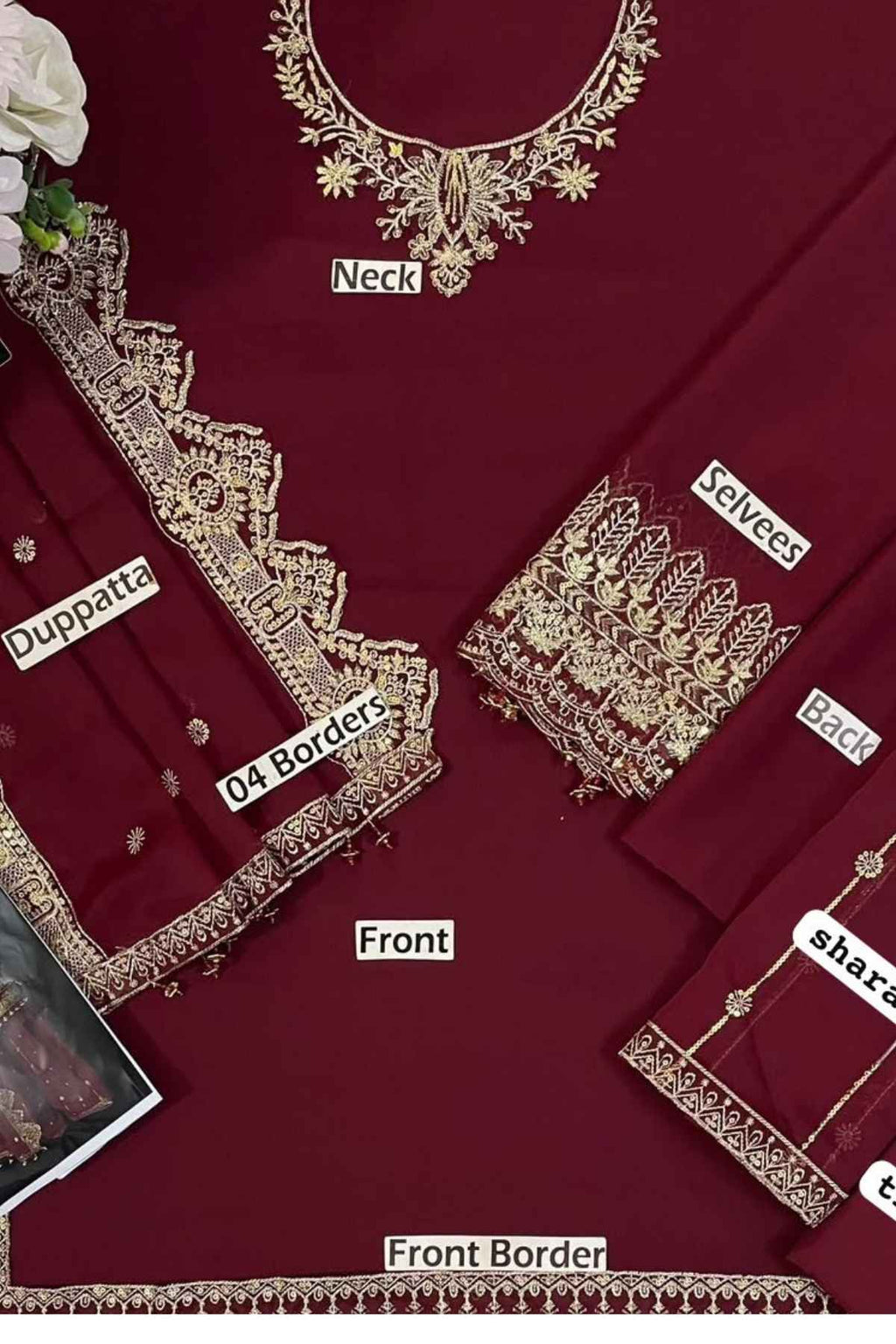 Alizeh Luxury Chiffon Embroidered 3-Piece Suit