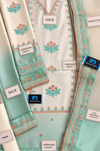 Aneelies Tie-Dye Charmeuse Silk Embroidered Unstitched 3 Piece Suit