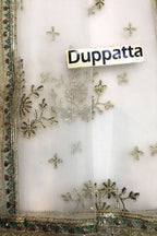 Azure Ivory Chiffon Embroidered Unstitched 3 Piece Suit with Adda Work