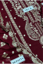 Alizeh | Chiffon Sequence Suit with Silk Trouser | Unstitch