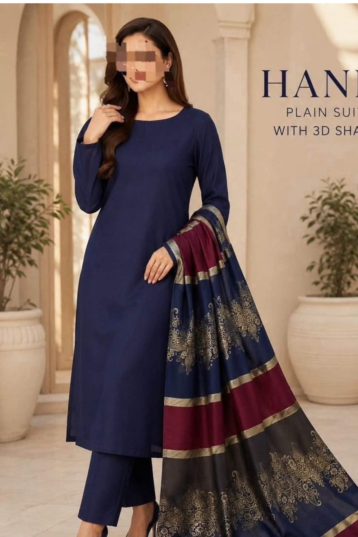 Bareeze Dhanak Unstitched 3 Piece Winter Suit with Wool Shawl