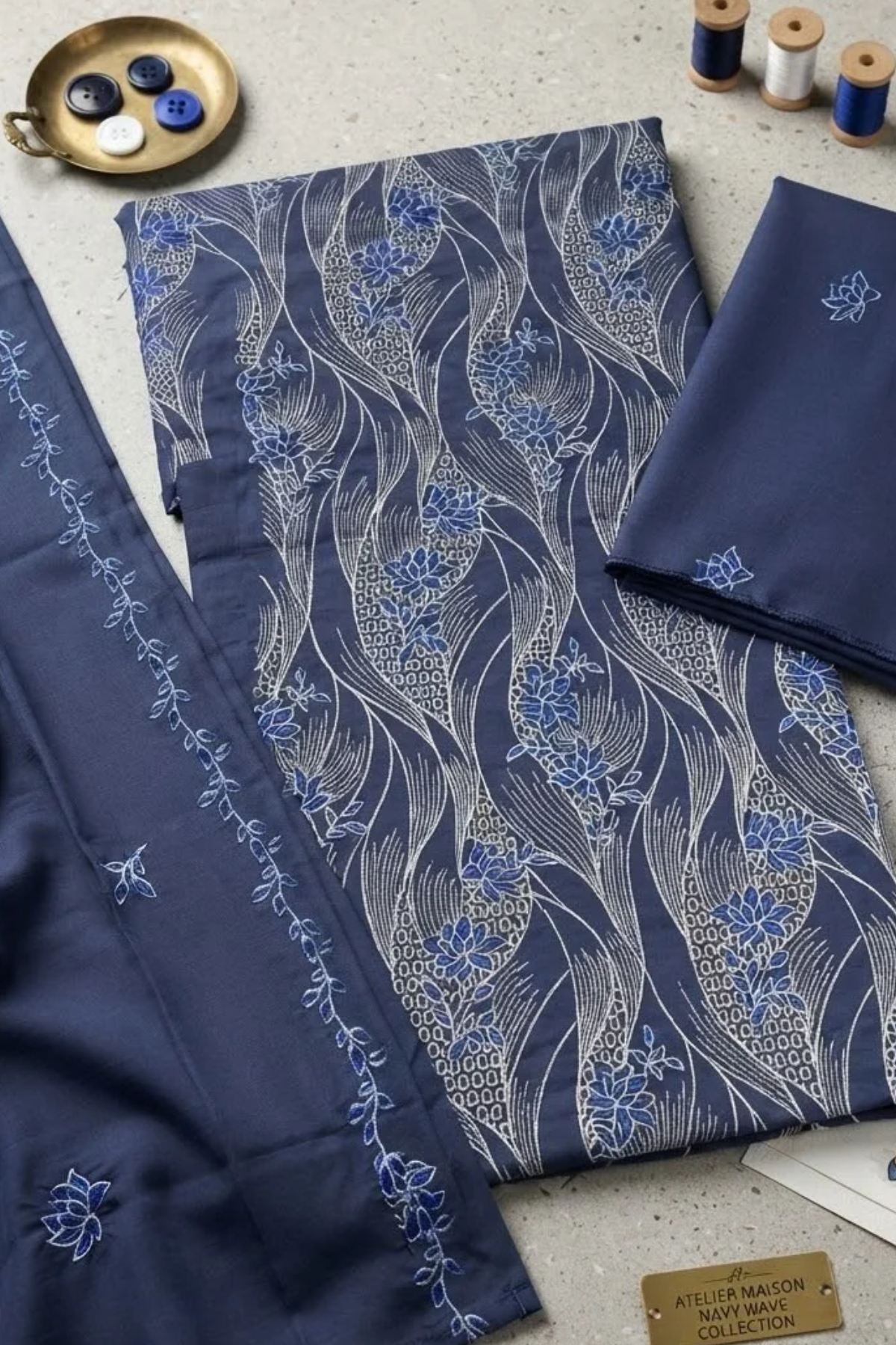 Bareeze Embroidered Dhanak 3 Piece Suit