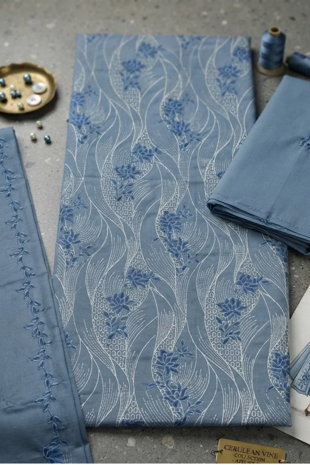 Bareeze Embroidered Dhanak 3 Piece Suit