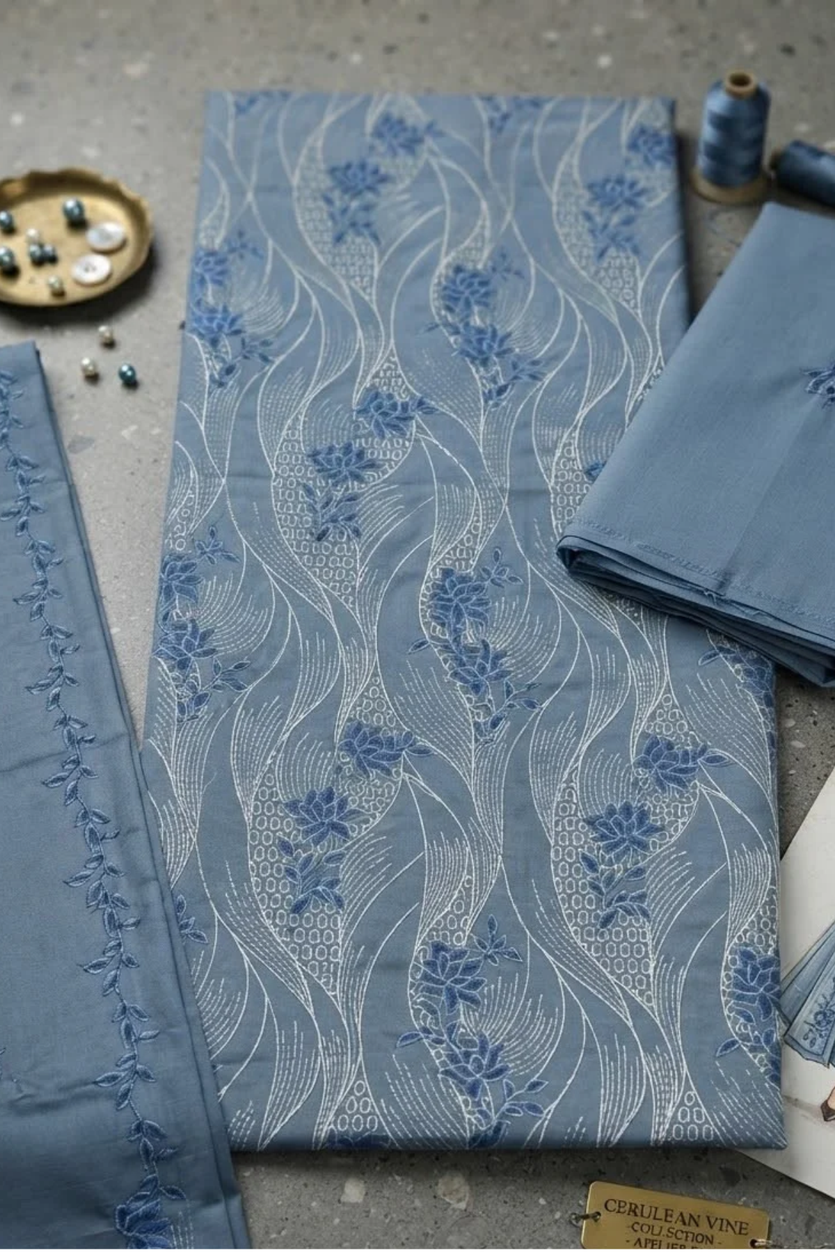 Bareeze Embroidered Dhanak 3 Piece Suit