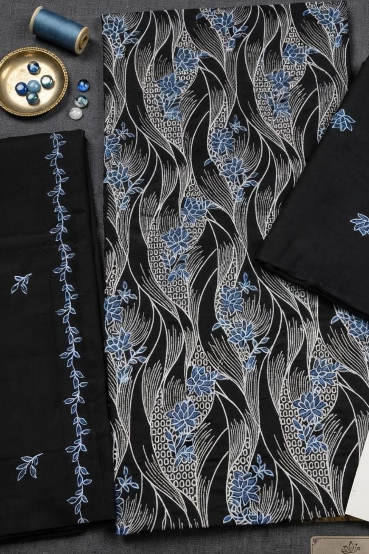 Bareeze Embroidered Dhanak 3 Piece Suit