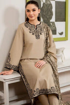 GARNET Dhanak Embroidered Unstitched 3-Piece Suit