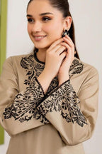 GARNET Dhanak Embroidered Unstitched 3-Piece Suit