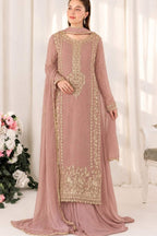 Haris Shakeel Embroidered Chiffon Unstitched 3 Piece Suit