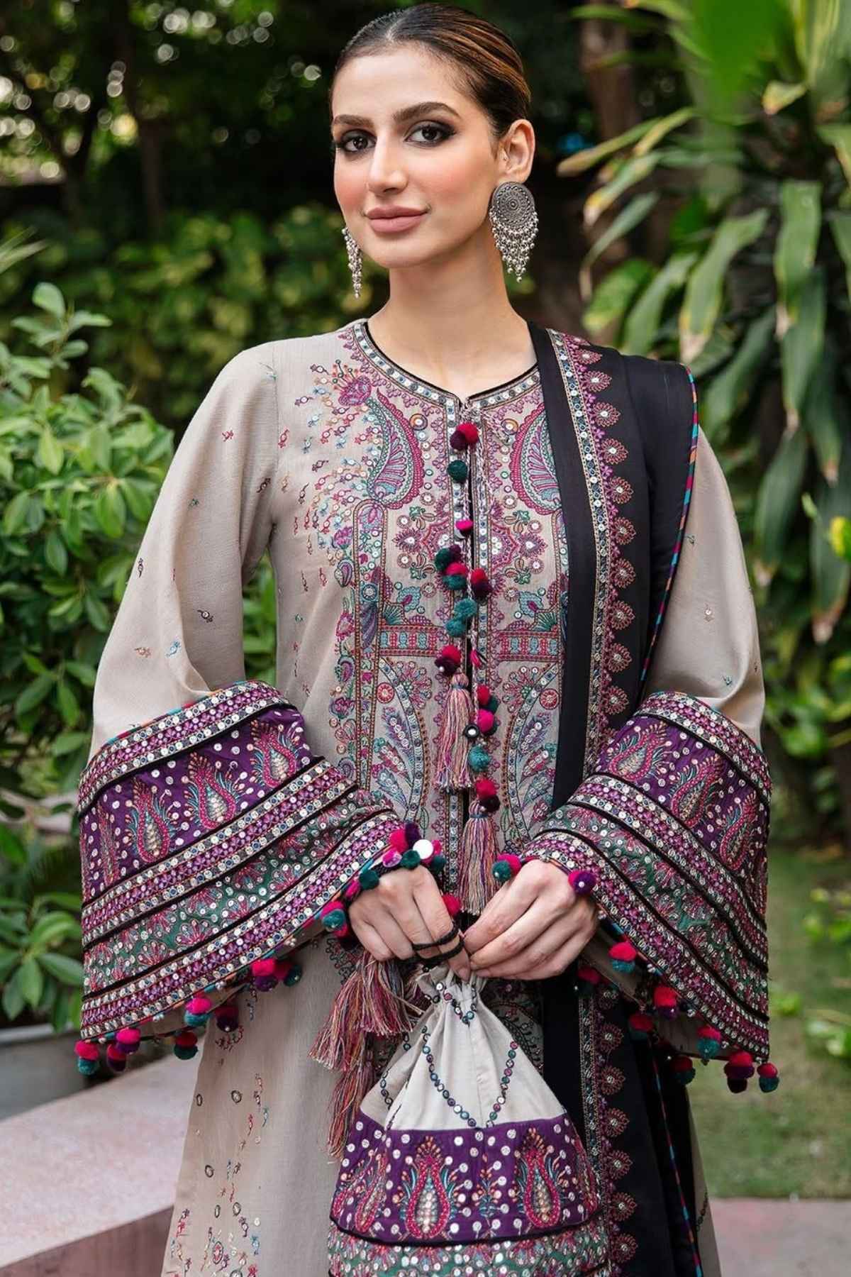 Hussain Rehar | Dhanak Embroidered Luxury Unstitched 3PC Suit