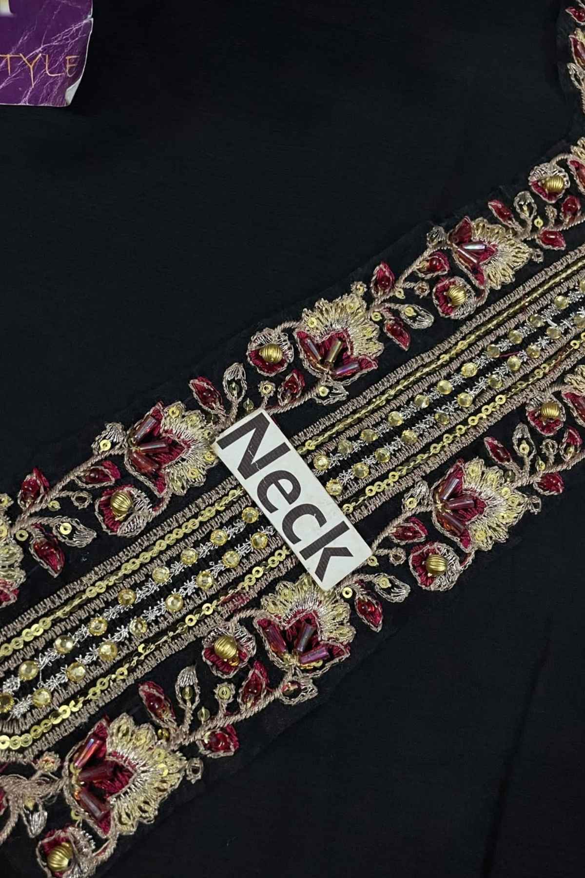IZNIK Embroidered Chiffon Unstitched 3 Piece Suit