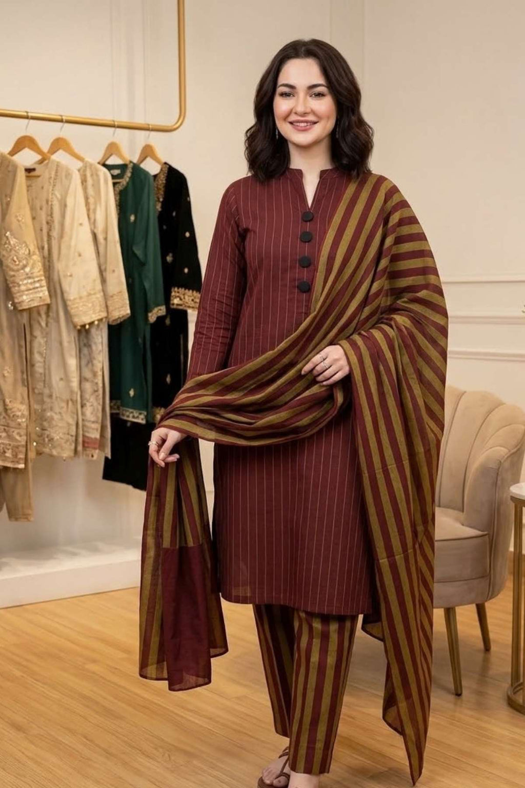 Multani Khaddi Susi Unstitched 3 Piece Winter Suit
