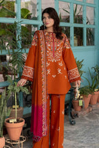 Pezwan | Dhanak Embroidered Unstitched 3PC Suit