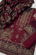 Pashmina Jacquard Printed 3-Piece Winter Suit