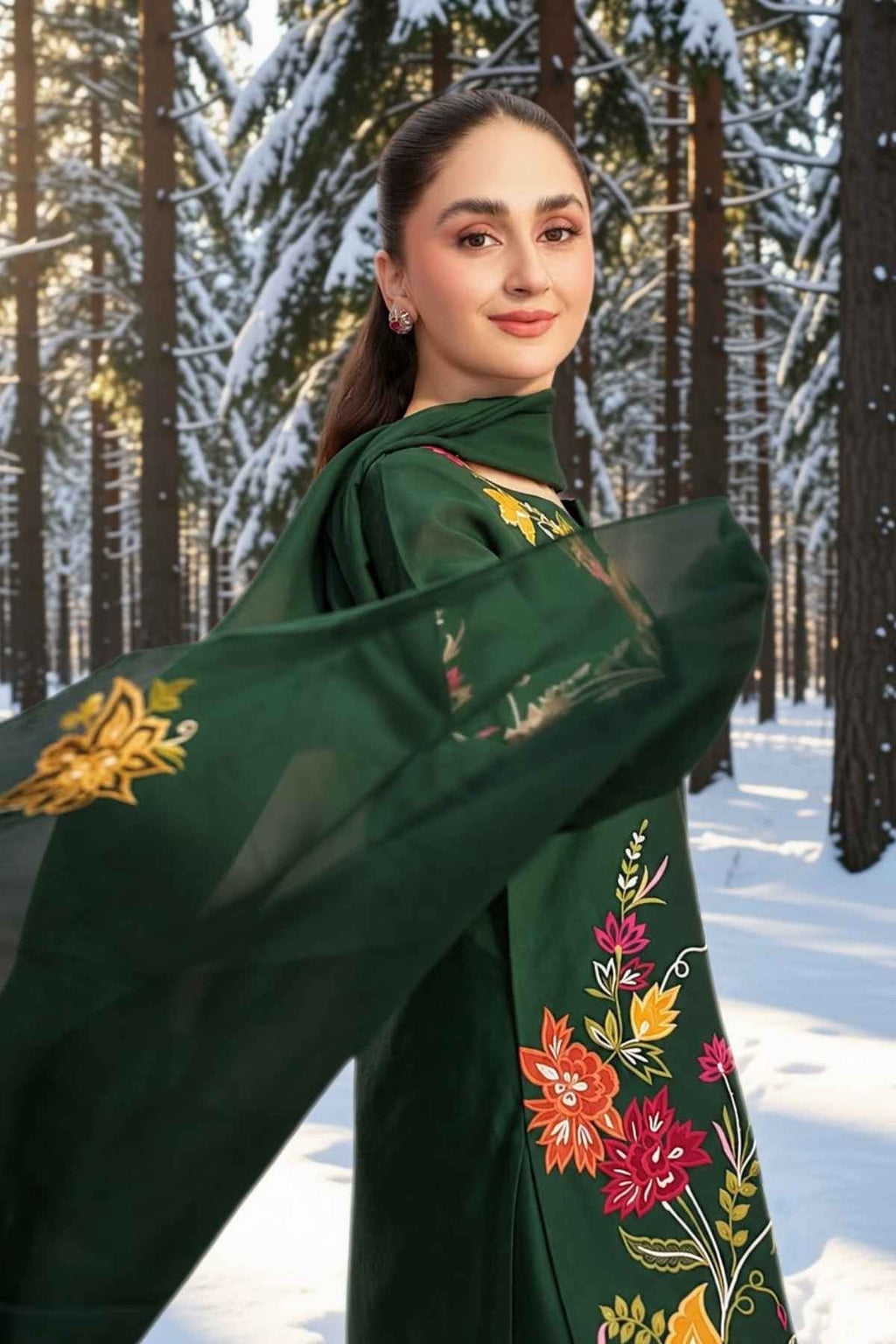 Silai Karhai | Dhanak Embroidered Unstitched 3PC Suit