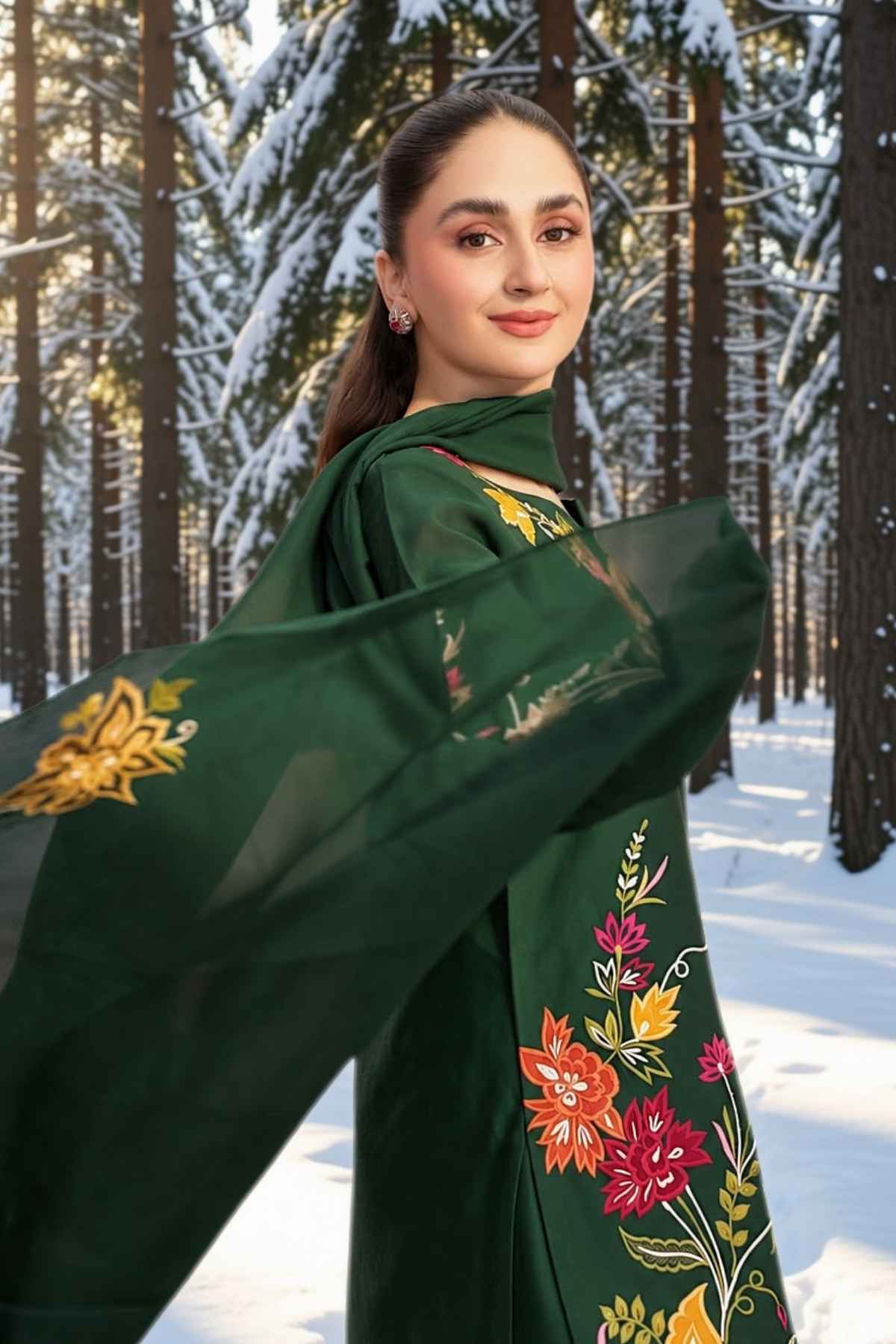 Silai Karhai | Dhanak Embroidered Unstitched 3PC Suit