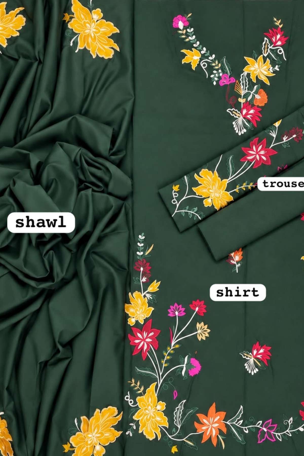 Silai Karhai | Dhanak Embroidered Unstitched 3PC Suit