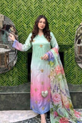 Shamoze Silk Tie-Dye 3 Piece Suit with Pearls & Beads Handwork