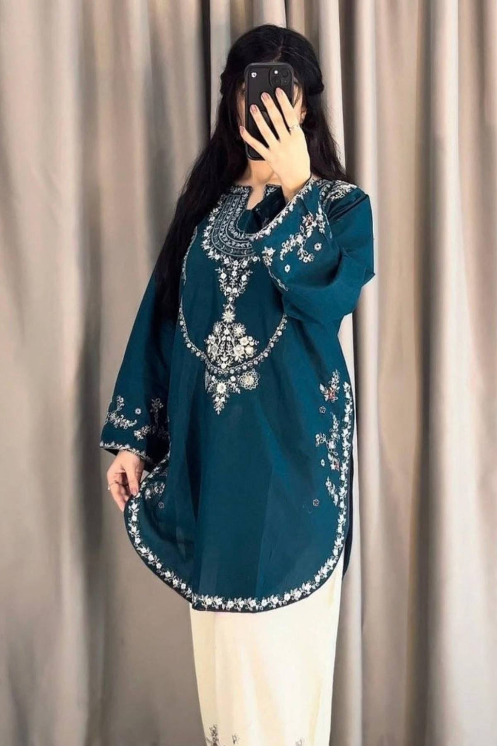 URGE Silk Embroidered & Sequin Unstitched 2-Piece Suit