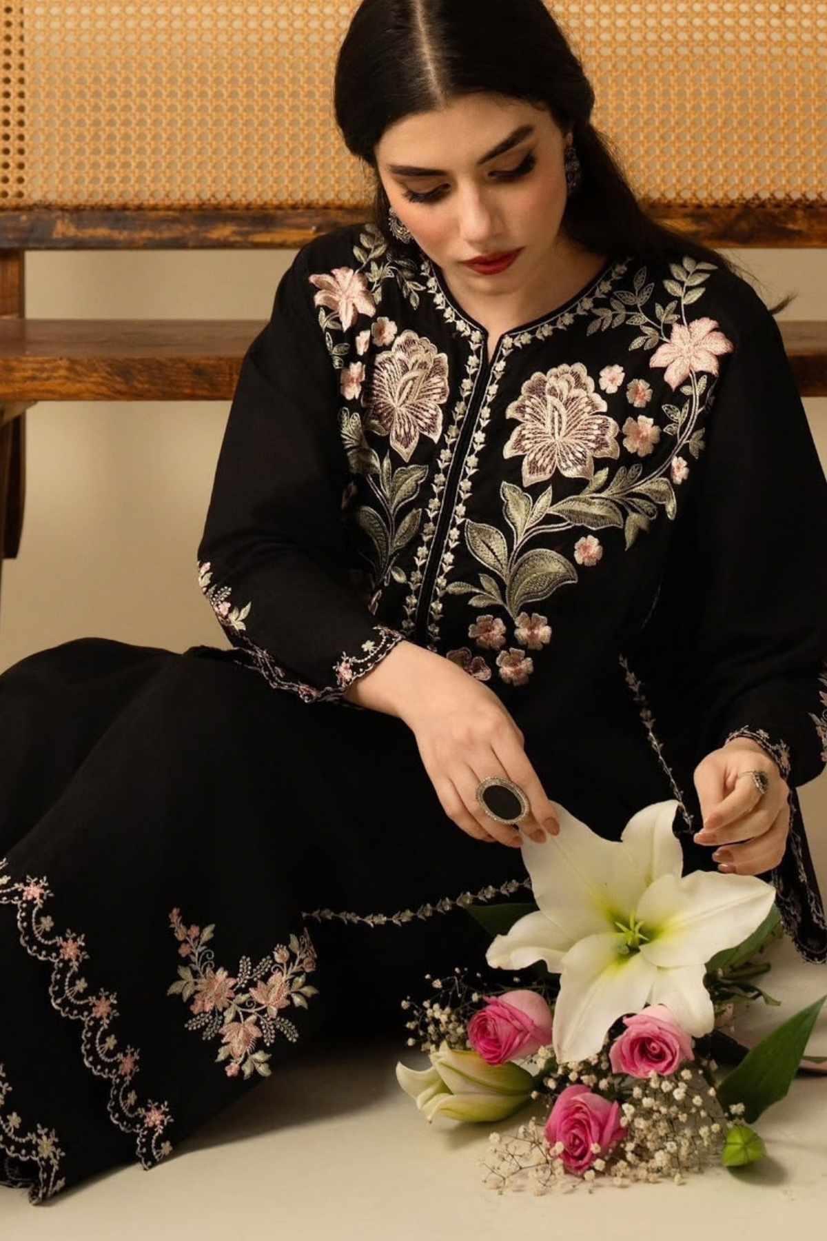 URGE Silk Embroidered Unstitched 2-Piece Suit
