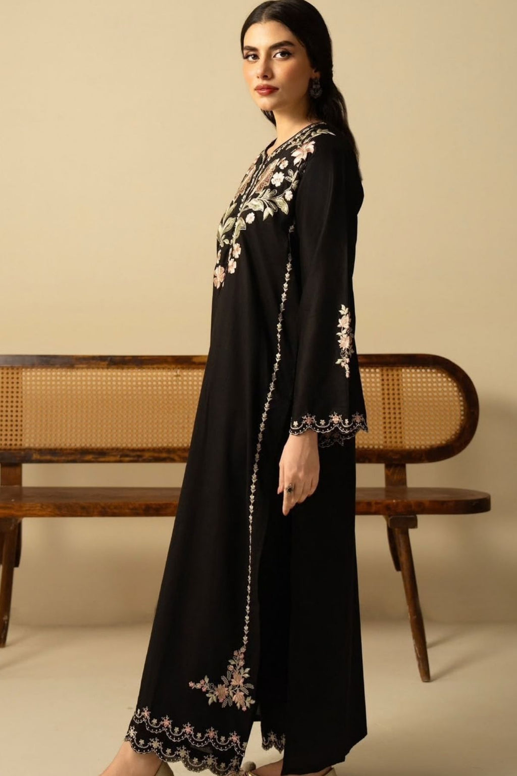 URGE Silk Embroidered Unstitched 2-Piece Suit