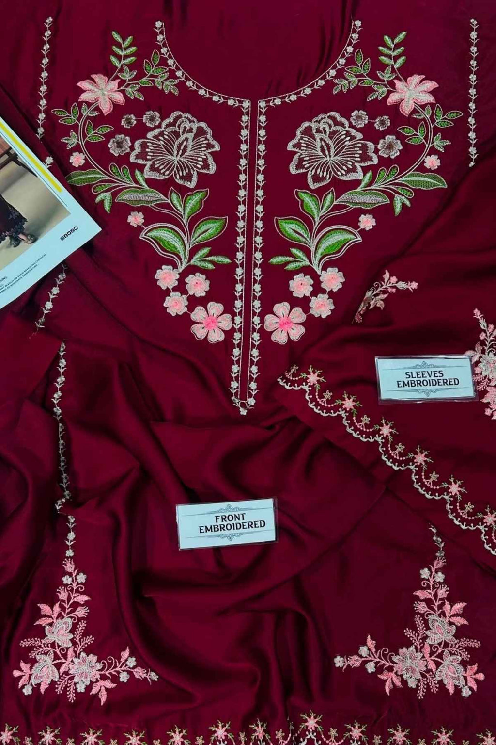 URGE Silk Embroidered Unstitched 2-Piece Suit