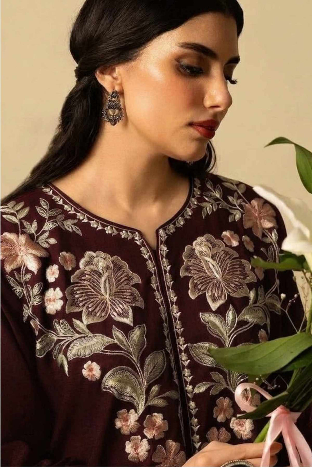 URGE Silk Embroidered Unstitched 2-Piece Suit