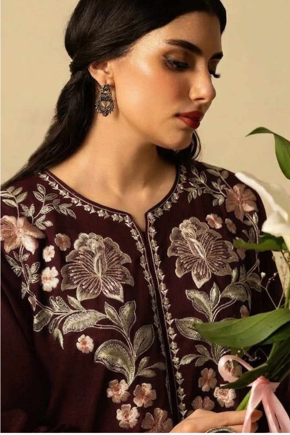 URGE Silk Embroidered Unstitched 2-Piece Suit
