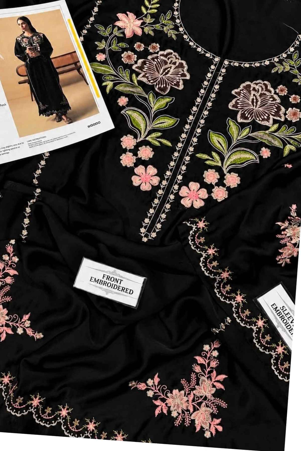 URGE Silk Embroidered Unstitched 2-Piece Suit
