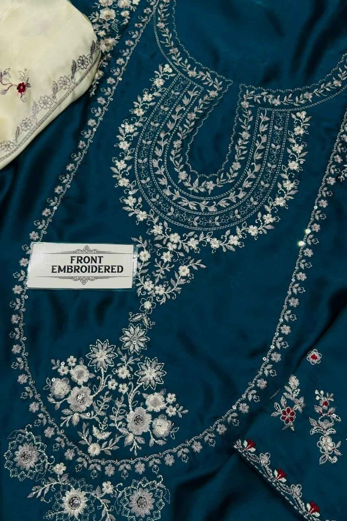 URGE Silk Embroidered & Sequin Unstitched 2-Piece Suit