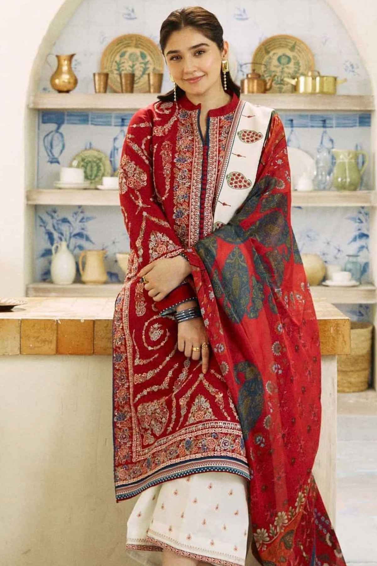 ZARA-SHAHJAHAN Dhanak Embroidered Unstitched 3-Piece Suit