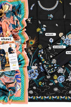 Zara-Shajahan Embroidered Dhanak Unstitched 3 Piece Suit with Wool Shawl
