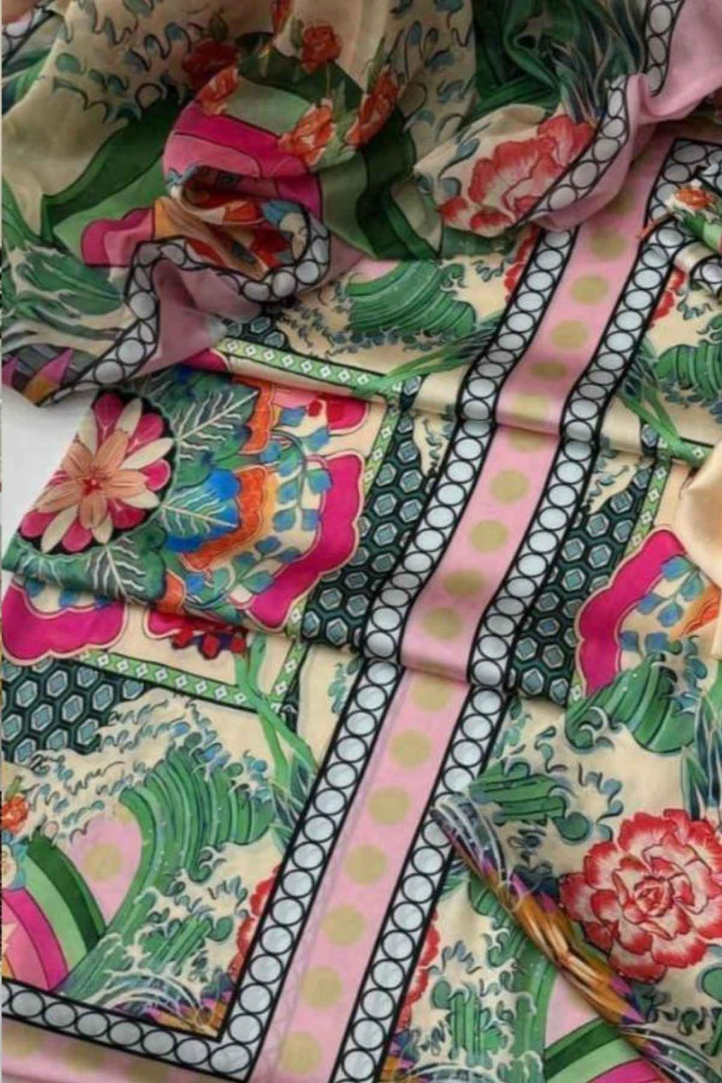 Lulusar Premium Digital Printed Shamooz Silk