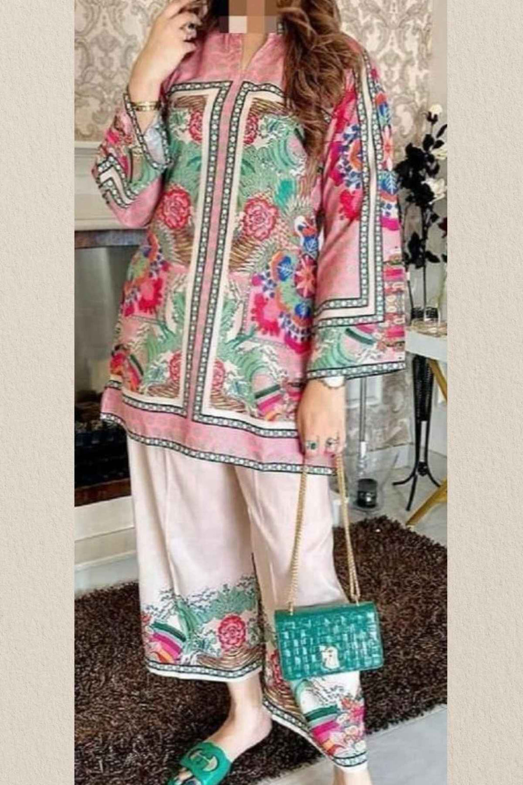 Lulusar Premium Digital Printed Shamooz Silk